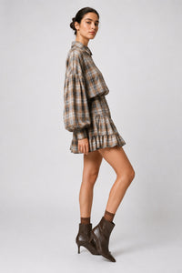 Jackie Plaid Shirt Dress