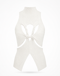 Tara Ribbed Twist Cutout Top
