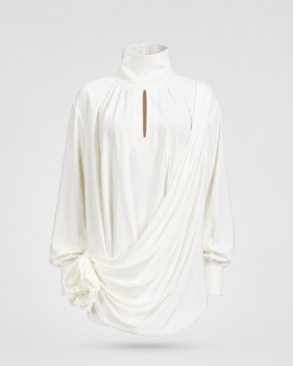 Naomi White Draped Dress